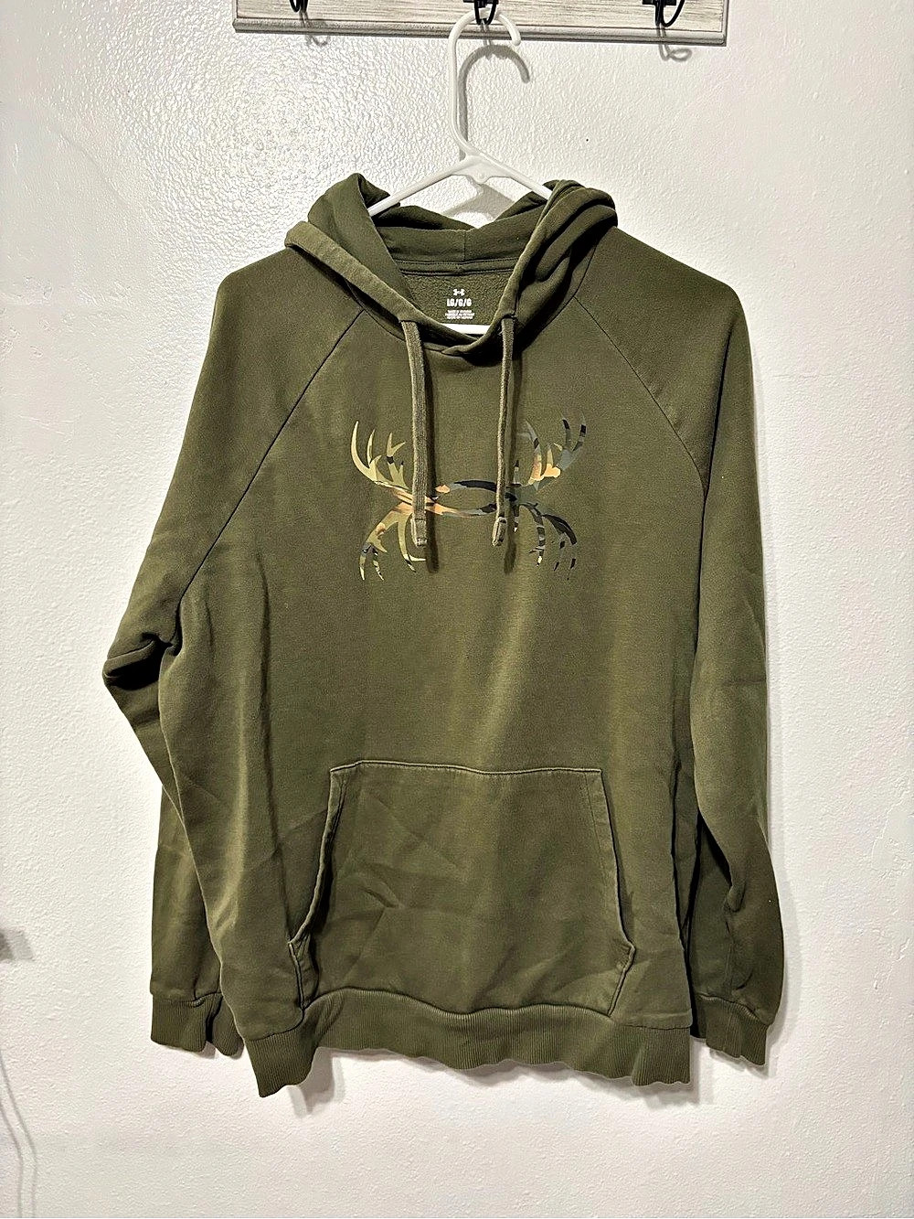 Under Armour Rival Fleece Antler Hoodie Green L